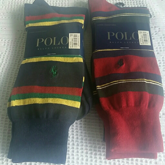 Polo Ralph Lauren Other - Four pairs of cotton socks, red and blue
